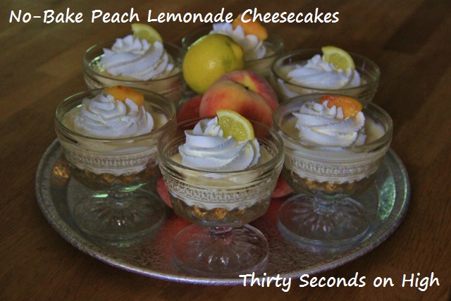 No-Bake Peach Lemonade Cheesecakes