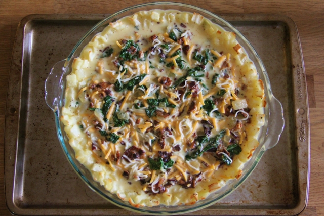 Kale and Bacon Quiche